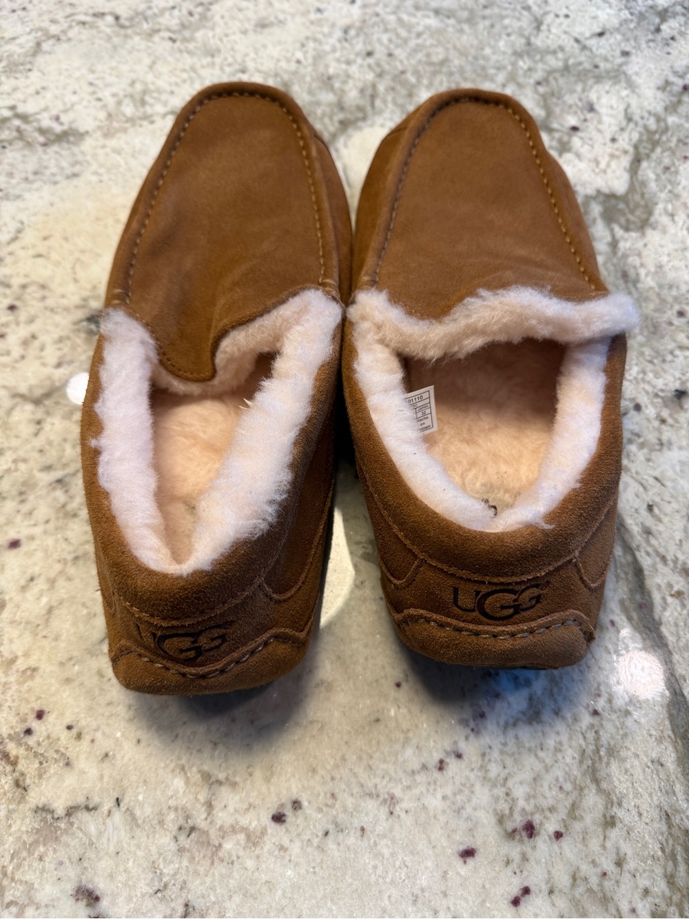 UGG Kids Chestnut Suede Sheepskin Lined Slippers